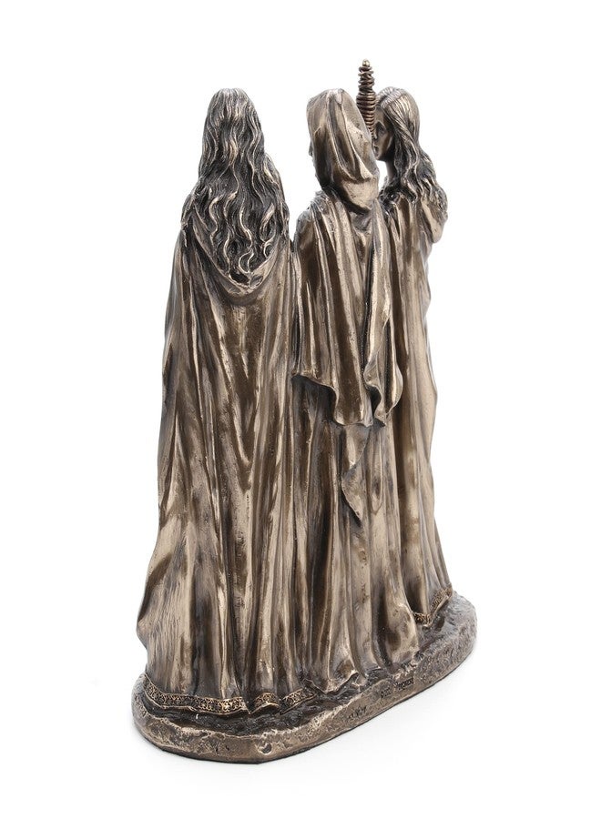 فيرونيز ديزاين تمثال يوناني من الراتنج المصبوب على البارد، يجسد الأقدار الثلاثة، بلمسة نهائية برونزية عتيقة. - Image 4