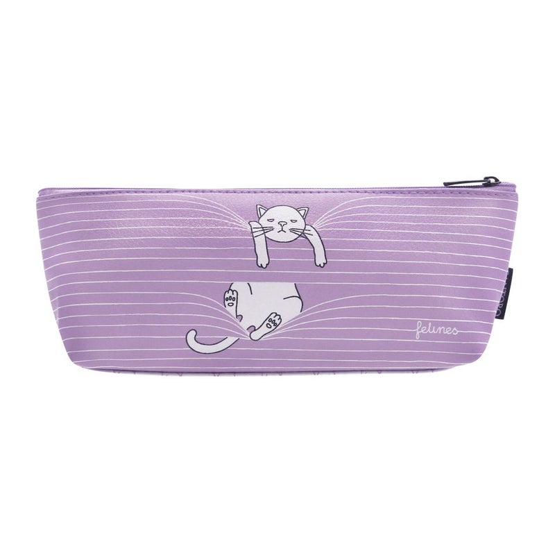 SANTORO Pencil Case - Feline Purple 715Ec05