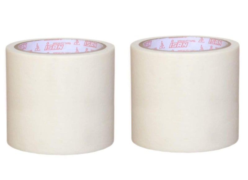 ISAN ® شريط لاصق ورقي متعدد الأغراض 96 مم (حوالي 4 بوصات) عرض × 20 م طول (مجموعة من 2 قطعة) - Image 1