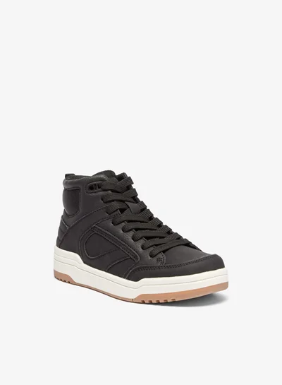 Mister Duchini Boys Panelled High Top Sneakers with Zip Closure