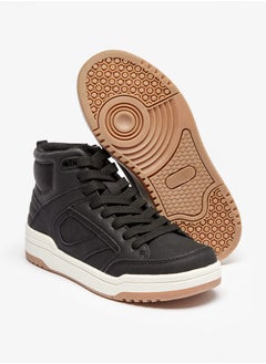 Mister Duchini Boys Panelled High Top Sneakers with Zip Closure  - Image 4