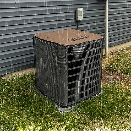 ULTCOVER 2 in 1 Full Mesh with Waterproof Fabric Top Air Conditioner Defender Cover 24W x 24D x 30H inch for Outside AC Units All Seasons Use - Image 5