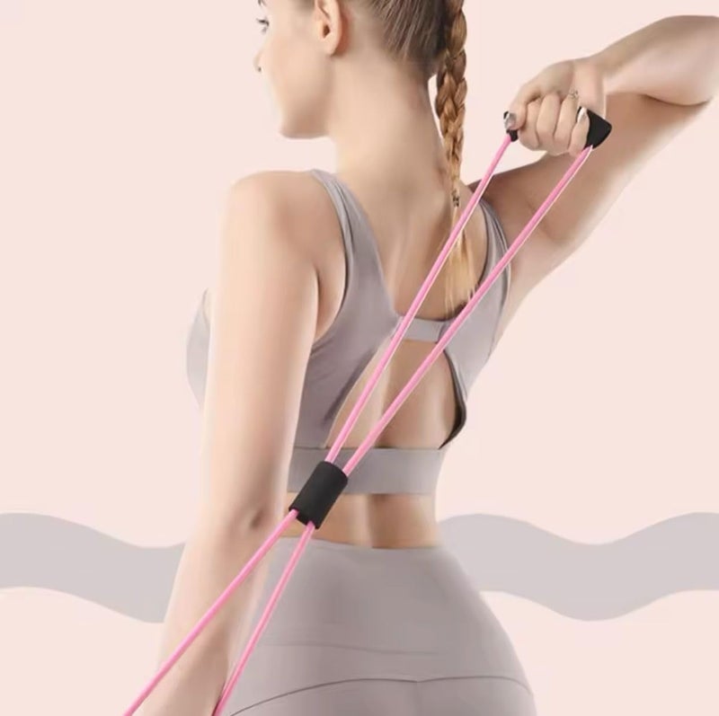 QSHOPResistance Bands 8 Elastic Bands for Arm Back Chest Arm Shoulder Training Home Workout Equipment Strength Training Abdomen Waist Yoga Marking - Image 4