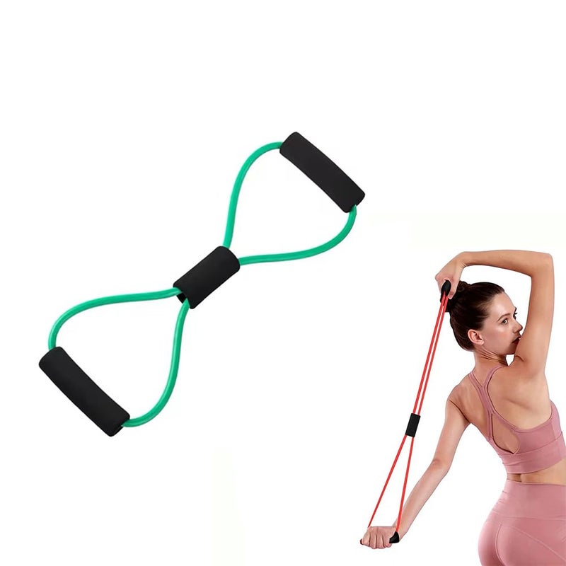 QSHOPResistance Bands 8 Elastic Bands for Arm Back Chest Arm Shoulder Training Home Workout Equipment Strength Training Abdomen Waist Yoga Marking - Image 1