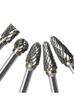 KASTWAVE 10Pcs Double Sided Carbide Burr Set 1/8" (3mm) Shank, 1/4" Bit Head Length Tungsten Steel for Wood Carving Metal Working and Polishing  - Image 3