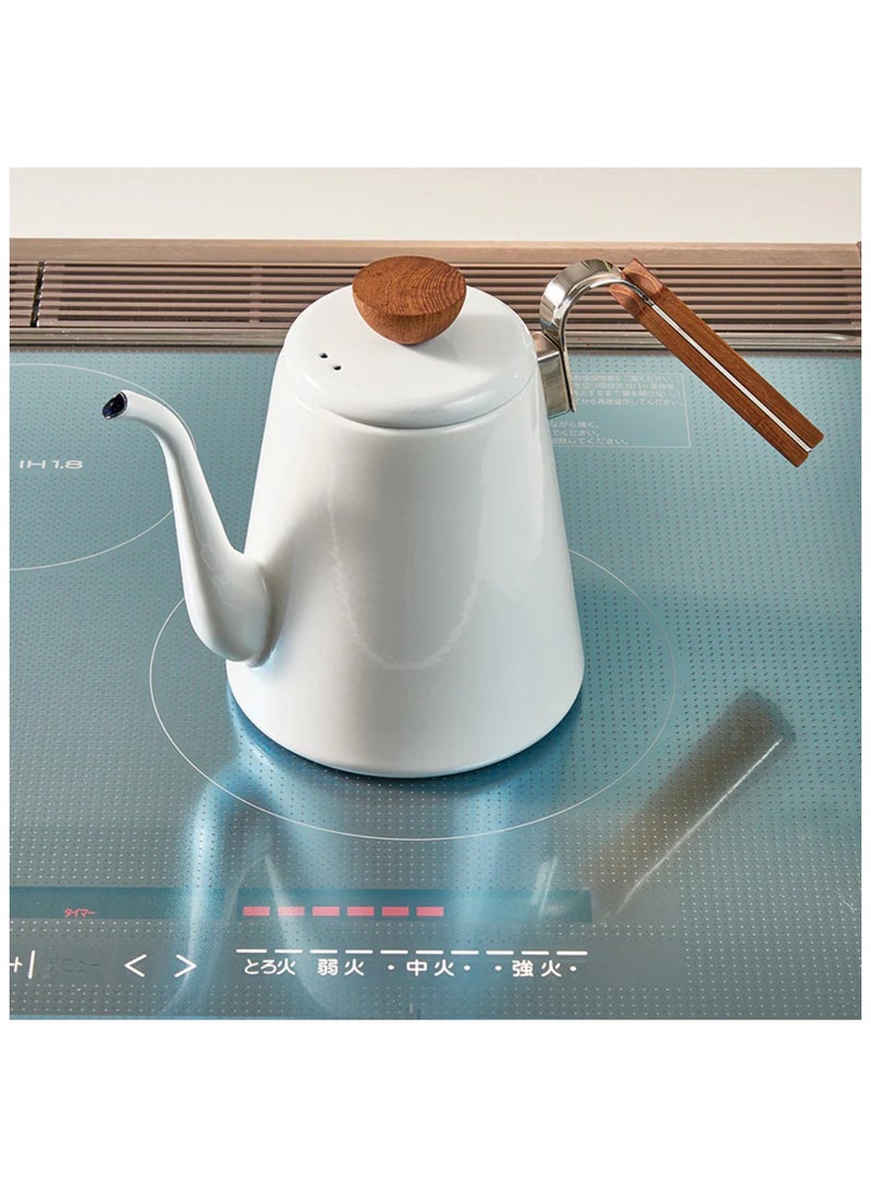 Hario Bona White Enamel V60 Coffee Drip Kettle, 800ml - Image 2