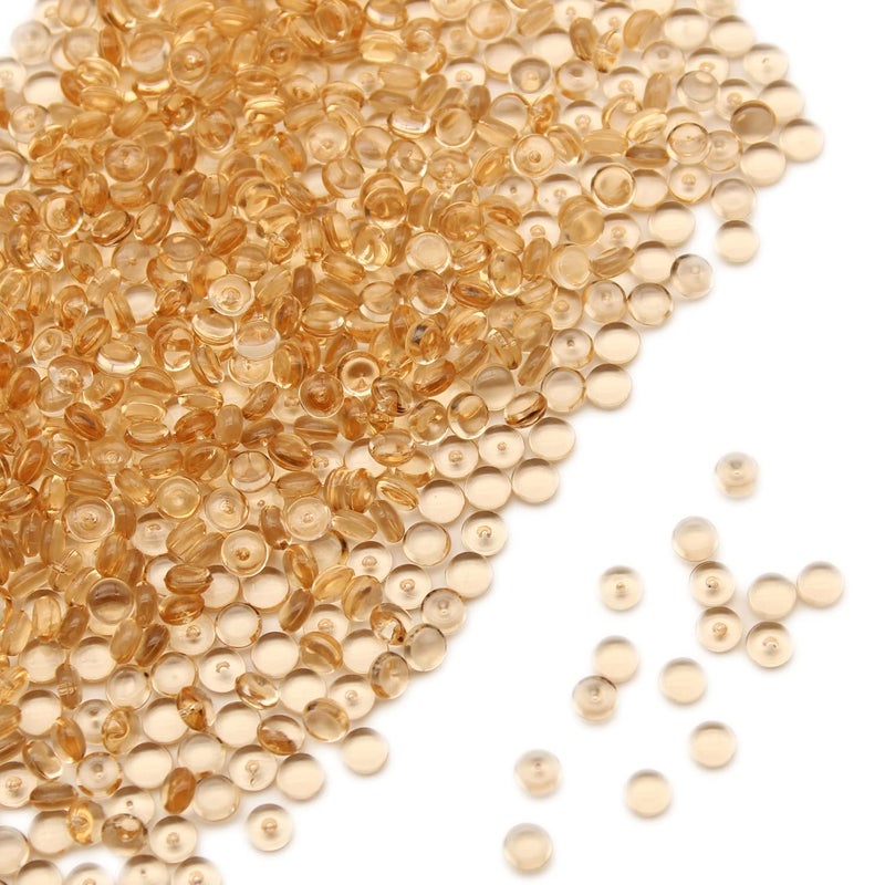 PMLAND Acrylic Mini Flat Marbles Pebbles Beads 3500 Pcs 6 mm in Diameter for Vase Fillers Brush Holder Party Table Scatter Wedding Decoration Crafts Rose Gold