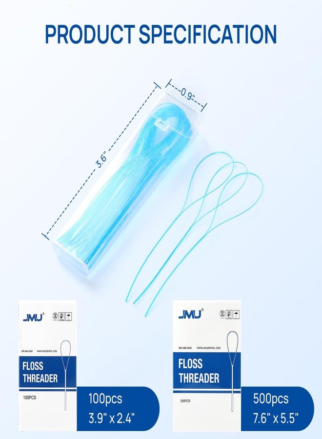 چاي ام يو مجموعة JMU من 100 قطعة من خيوط تنظيف الأسنان، خيوط تنظيف الأسنان للتقويم والجسور وزراعة الأسنان، 50 قطعة (عبوة من قطعتين) - Image 5