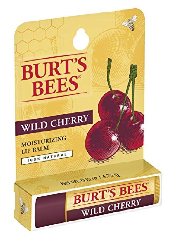 Burt's Bees 100% Natural Moisturizing Lip Balm Wild Cherry With Beeswax & Fruit Extracts 1 Tube - Image 3