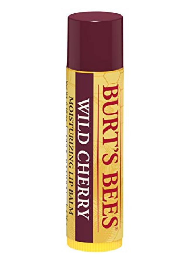 Burt's Bees 100% Natural Moisturizing Lip Balm Wild Cherry With Beeswax & Fruit Extracts 1 Tube - Image 4