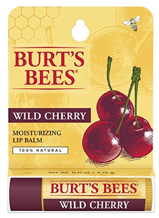 Burt's Bees 100% Natural Moisturizing Lip Balm Wild Cherry With Beeswax & Fruit Extracts 1 Tube - Image 2