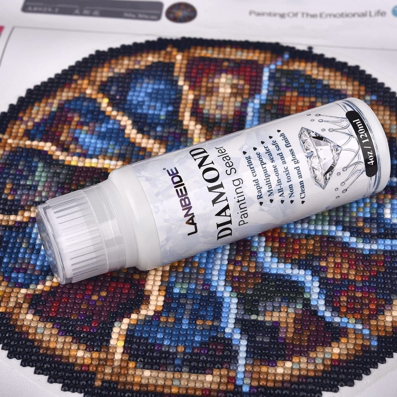 LANBEIDE Diamond Painting Sealer 120ML, 5D Diamond Painting Glue Permanent Hold & Shine Effect Sealer for Diamond Painting and Puzzle Glue (4 OZ) - Image 5