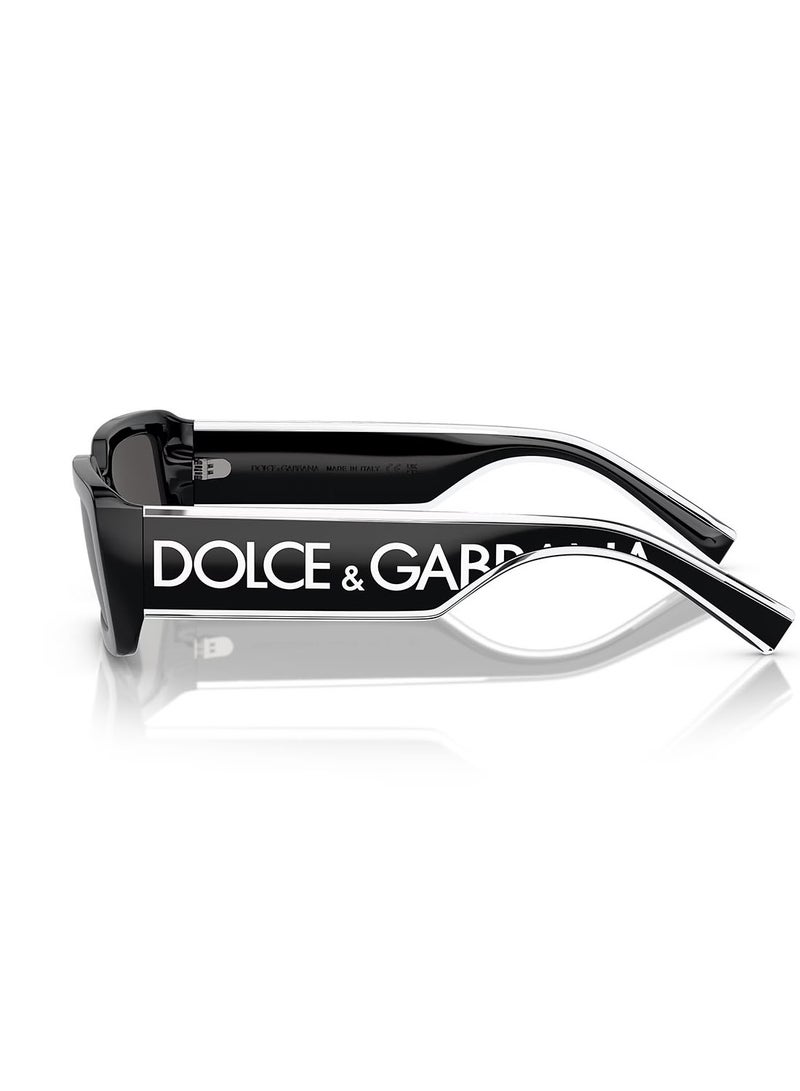 Dolce & Gabbana Women's Rectangular Shape Sunglasses - DG 6187 501/87 53 - Lens Size: 53 Mm - Image 3