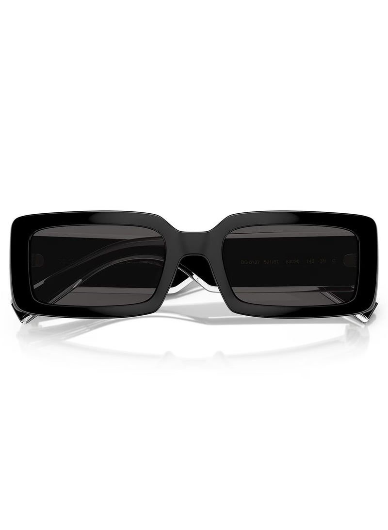 Dolce & Gabbana Women's Rectangular Shape Sunglasses - DG 6187 501/87 53 - Lens Size: 53 Mm - Image 5