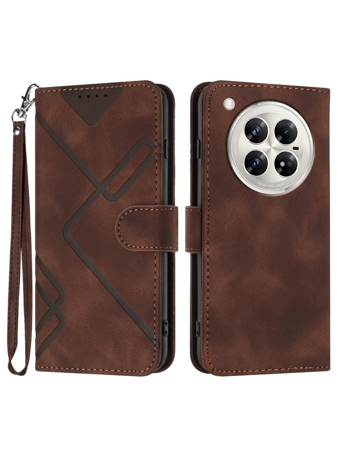 Zaboon Case For Infinix Zero 40 4G / Zero 40 5G Line Pattern Skin Feel Leather Phone Case - Image 1