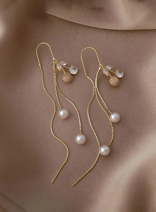 Take Two Faux Pearl Tassel Earrings