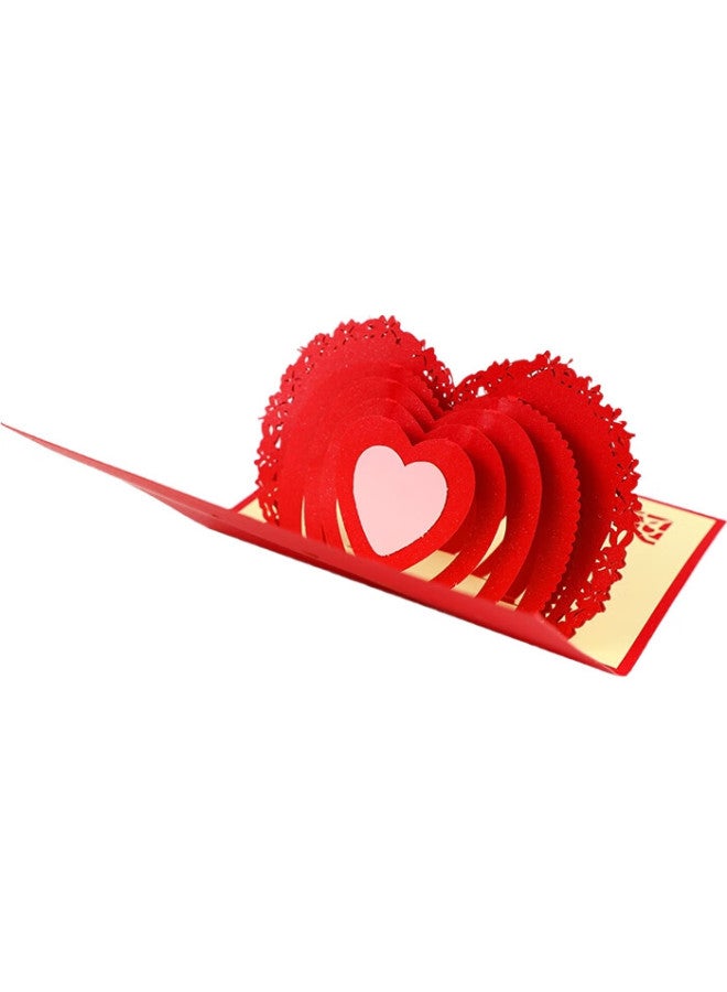 Befon Deyin 3D Heart-Shaped Greeting Card, Confession Card, Paper Folding 3D New Year'S Card, Colorful Paper-Cut Gratitude Card, Teacher'S Day Gift Card For Teachers, 2531 - Image 3