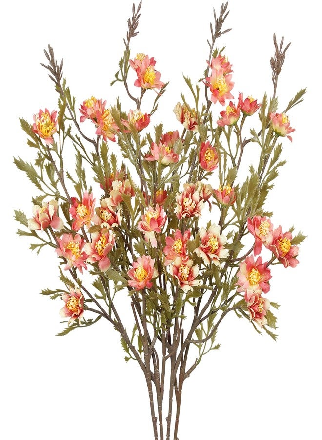 CITYES 4Pcs Artificial Flowers Daisy Flowers Wildflower Stems 33.5" Autumn Floral Arrangements Pink Fake Fall Branches for Vase Farmhouse Indoor Home Decor Table Centerpieces Thanksgiving Harvest - Image 1