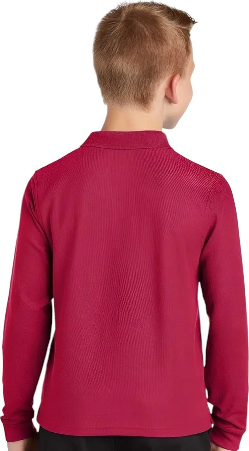 Tezzgelsin 3-Piece Boy Long Sleeve Cotton Polo Neck T-Shirt Daily and School Uniform School T-Shirt