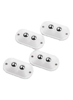 INSENSE 4-piece white mobile base washing machine wardrobe mobile base, 360 degree movement  - Image 1