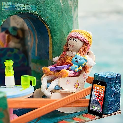 TBoxBo 7 Pack 1/12 Scale Dollhouse Cell Phone Simulator Accessories Mini Telephones Dollhouse Accessories Scene Simulation Miniatures Playset - Image 4