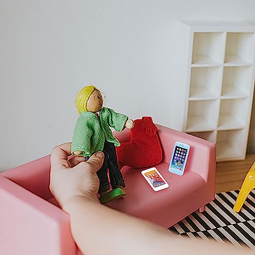 TBoxBo 7 Pack 1/12 Scale Dollhouse Cell Phone Simulator Accessories Mini Telephones Dollhouse Accessories Scene Simulation Miniatures Playset - Image 3