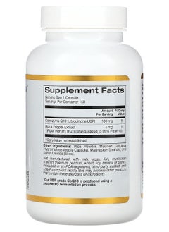 California Gold Nutrition CoQ10 with Bioperine, 100 mg, 150 Veggie Capsules (High Absorbtion)  - Image 2