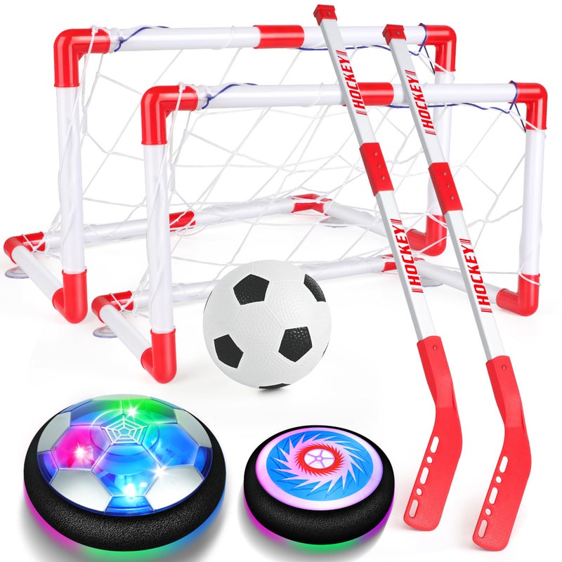 Helsort Hover Soccer Ball Set Hover Hockey Set for Kids Air Floating Soccer Toys Hockey Ball with Led Light Indoor Outdoor Sports Toys Games Christmas Birthday Gifts for 312 Years Boy Girl - Image 3
