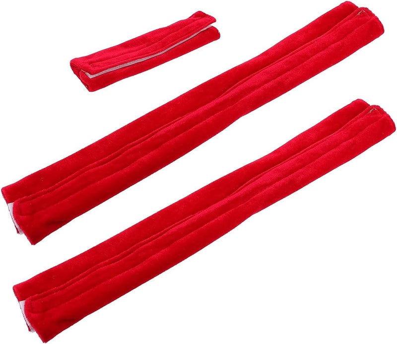 VERDANVERSE 3pcs Appliance Handle Covers for Refrigerator and Microwave Oven, Anti-Slip Oil-Resistant Burgundy Door Handle Protectors for Kitchen Appliances - Image 1