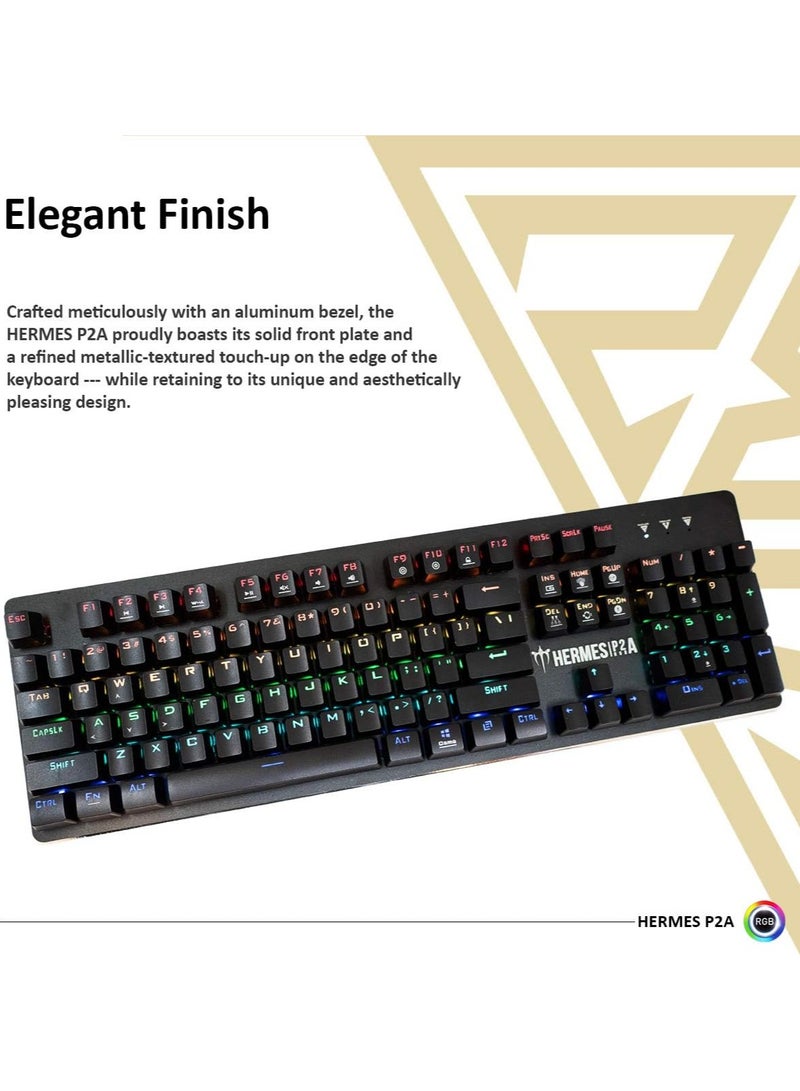 GAMDIAS Hermes P2A Full-Size RGB Mechanical Gaming Keyboard with Optical Switches, 12 Built-in Lighting Effects, 8 Multimedia Keys, 4 Lighting Effects Hotkeys and 32KB Built-in Memory (Multicolour) - Image 4