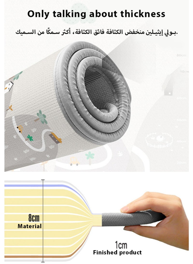 لو.بيبي.في  سجادة لعب للأطفال، 193 × 176 سم، سجادة زحف للأطفال، سجادة أطفال كبيرة قابلة للطي سميكة للغاية من الإسفنج الناعم غير القابل للانزلاق، سجادة لعب مزدوجة الجوانب مقاومة للماء للعب على الأرض - Image 5