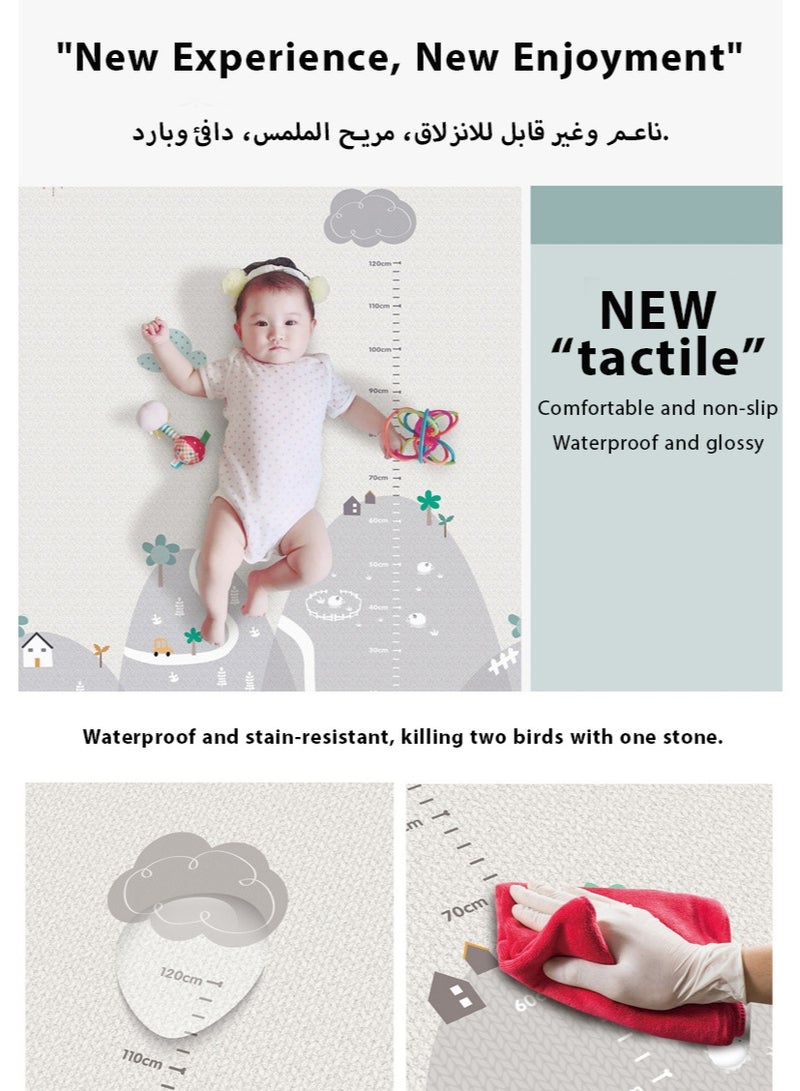لو.بيبي.في  سجادة لعب للأطفال، 193 × 176 سم، سجادة زحف للأطفال، سجادة أطفال كبيرة قابلة للطي سميكة للغاية من الإسفنج الناعم غير القابل للانزلاق، سجادة لعب مزدوجة الجوانب مقاومة للماء للعب على الأرض - Image 4