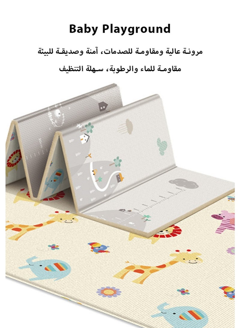 لو.بيبي.في  سجادة لعب للأطفال، 193 × 176 سم، سجادة زحف للأطفال، سجادة أطفال كبيرة قابلة للطي سميكة للغاية من الإسفنج الناعم غير القابل للانزلاق، سجادة لعب مزدوجة الجوانب مقاومة للماء للعب على الأرض - Image 2