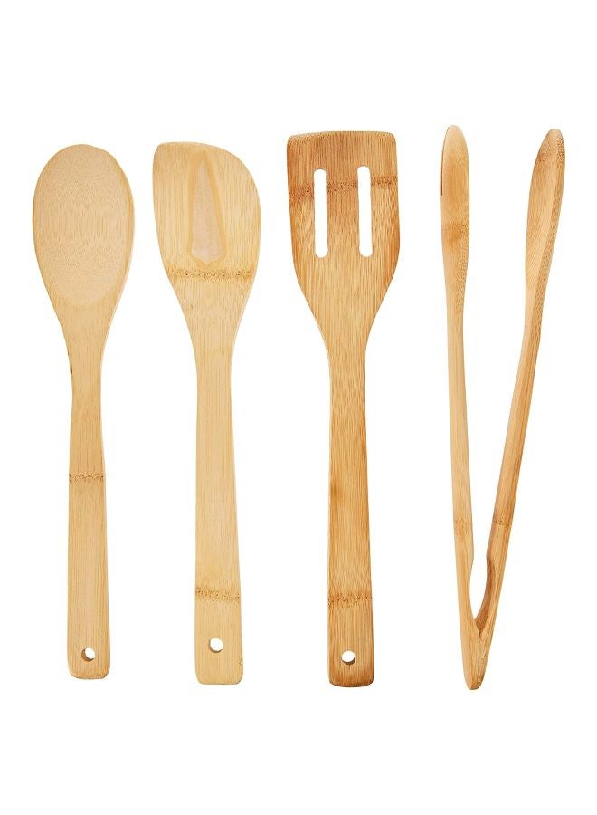 Prestige 5-Piece Bamboo Kitchen Tool Set Brown 10x33.6x10.6cm - Image 2