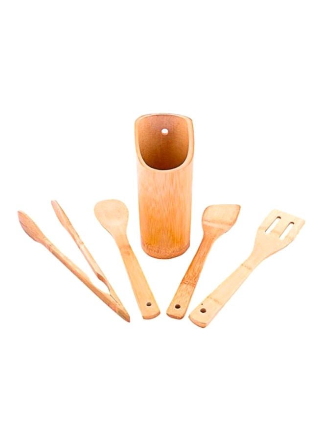 Prestige 5-Piece Bamboo Kitchen Tool Set Brown 10x33.6x10.6cm - Image 1