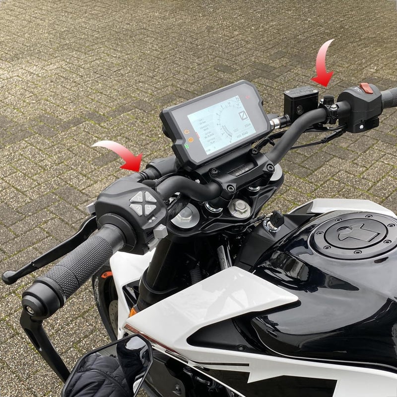 evermotor سدادات ثقوب مرايا دراجة نارية evermotor M10 مصنوعة من الألمنيوم CNC مع أكسدة أنودية: 10 مم: 2 x اتجاه عقارب الساعة (10 مم 2 x خيط يمين) - Image 2