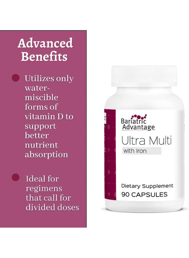- Ultra Multi Formula With Iron, Multivitamin For Bariatric Surgery Patients, Capsule, 90 Ct