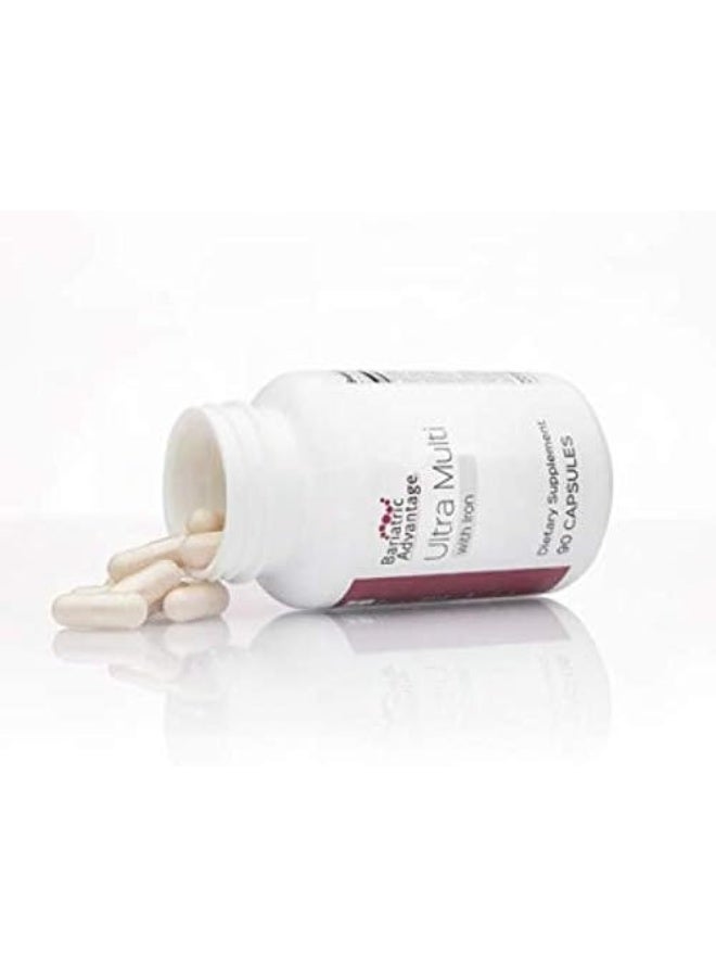 - Ultra Multi Formula With Iron, Multivitamin For Bariatric Surgery Patients, Capsule, 90 Ct