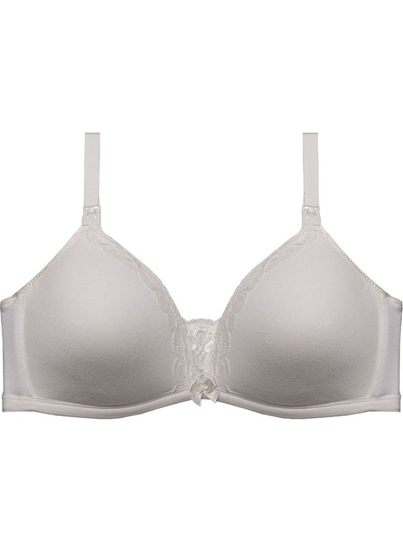 Magic Form 5761 Scalloped Lacy Thin Sponge Nursing Bra - Ecru  - Image 3