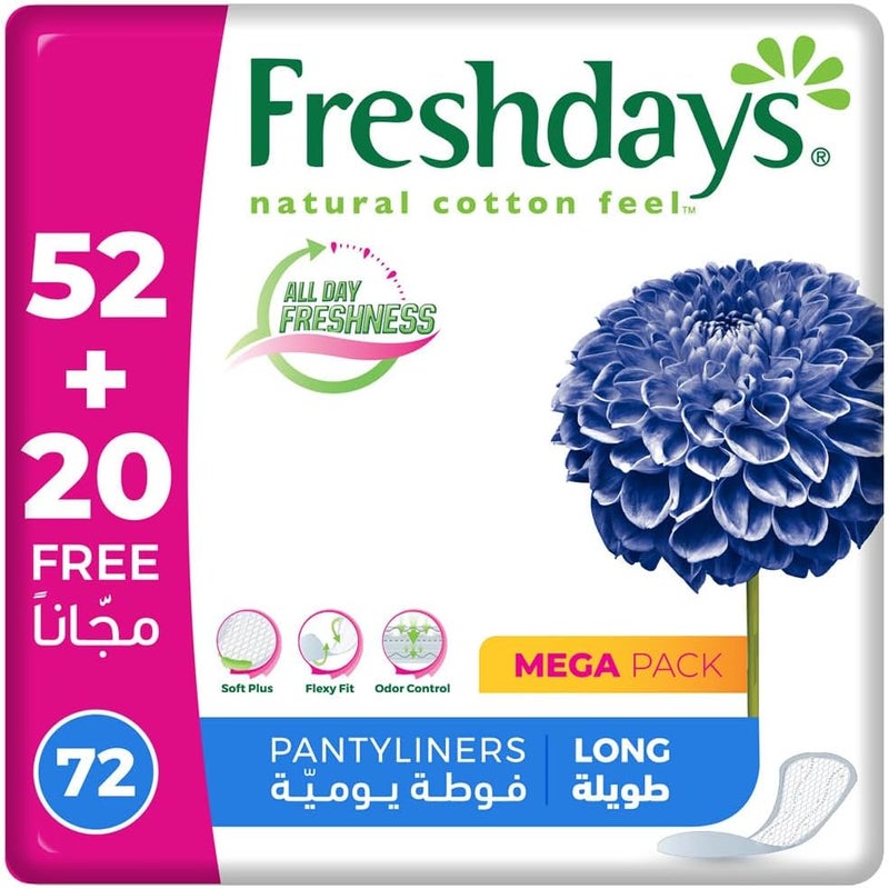 فريش دايز Freshdays فوط يومية طويلة 72 قطعة - Image 1