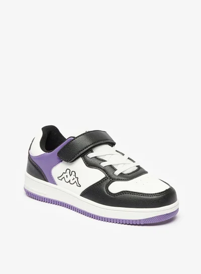 Kappa Boys Colourblock Sneakers with Hook and Loop Closure