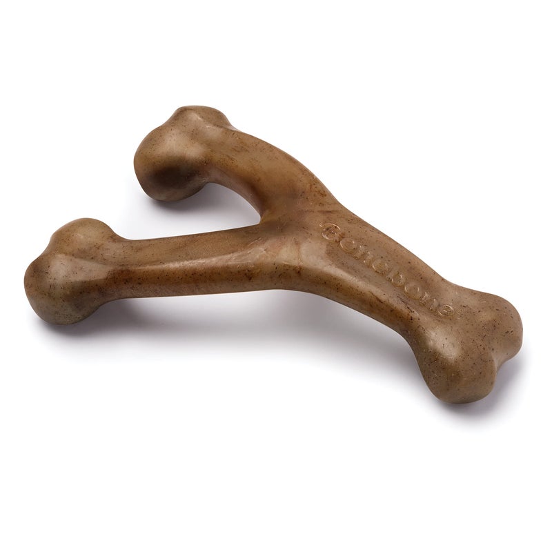 Benebone Wishbone Durable Dog Chew Toy for Aggressive Chewers, Real Bacon, Made in USA, Medium - Image 1