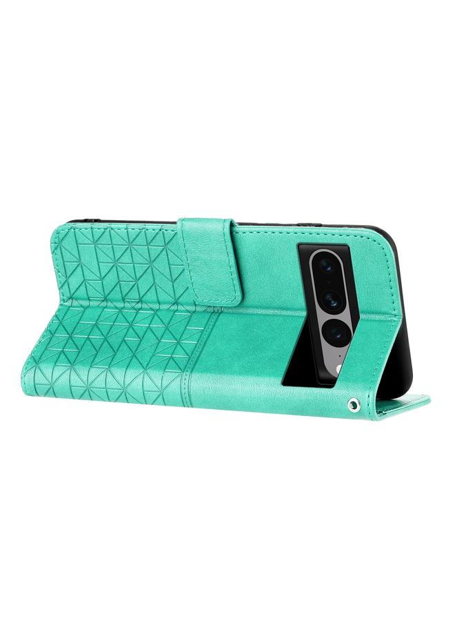 Zaboon Case For Google Pixel 7 Pro Rhombic Texture Leather Phone Case with Lanyard - Image 4