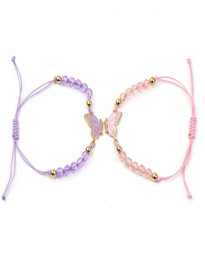Ximerinf Butterfly Friendship Necklaces and Bracelets BFF Matching Jewelry for 2 Best Friends, Large, Metal, No Gemstone - Image 4