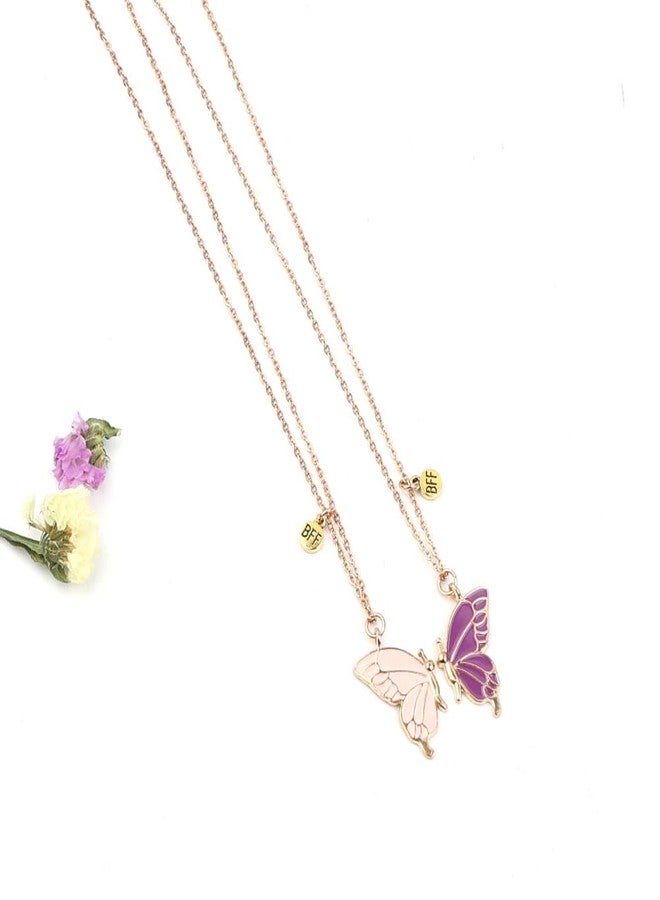 Ximerinf Butterfly Friendship Necklaces and Bracelets BFF Matching Jewelry for 2 Best Friends, Large, Metal, No Gemstone - Image 5