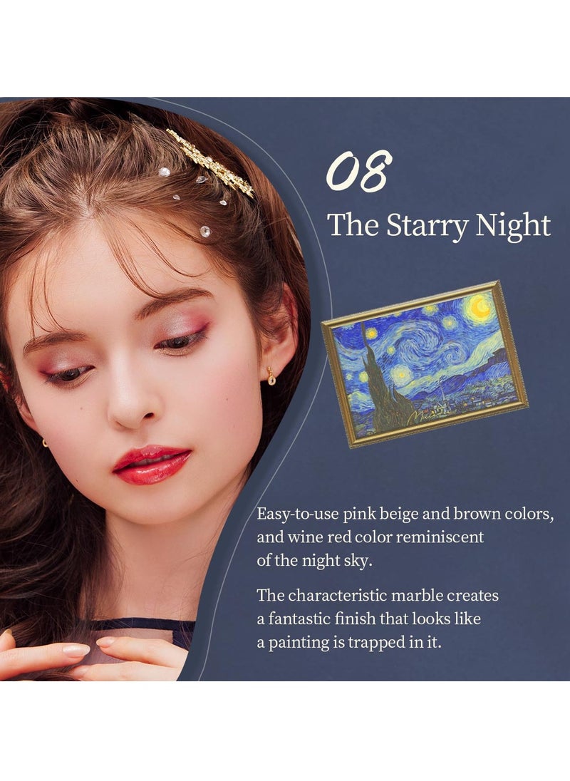 MilleFee - Painting Eyeshadow Palette 6 Shades Matte and Shimmer Finishes Pressed Powder Makeup Palette-08 The Starry Night - Image 1