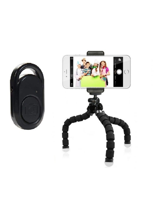 Sponge Octopus Tripod Neutral Mobile Phone Bluetooth Selfie Photo Set Bracket Live Broadcast Bracket Tripod-Color:Remote Control  - Image 5