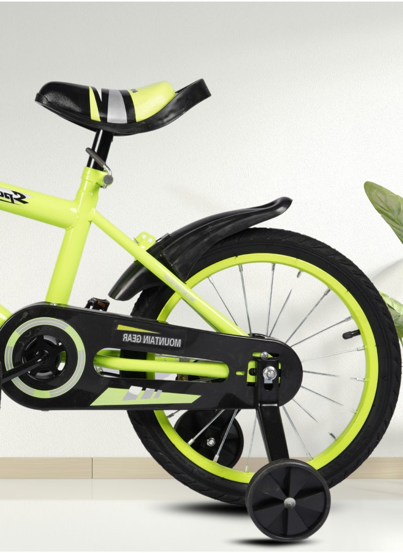MOUNTAIN GEAR Children's Bicycle For 4-8 Years Old Kids Bike, 16 Inch Cycle, High Carbon Steel Frame, Adjustable Seat, Smooth Bearings, Safe and Stable, Green  - Image 5