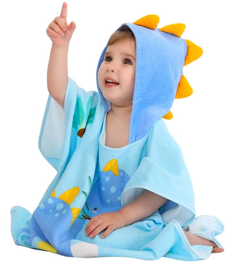Gneliwm Kids Hooded Beach Towel Poncho Children Bath Towel Wrap Cotton Animal Pattern Toddler Swimming Pool Shower Towel for Boys Girls - Image 5