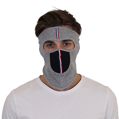 SOUL eTHICS Breathable Pure Cotton Summer Full Face Mask for Biker, For Face Protection, Summer Face Cover, Winter, Dust Protection, for helment of Bikers (Light Grey) - Image 4